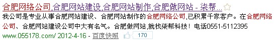 合肥網絡公司網站描述圖片說明